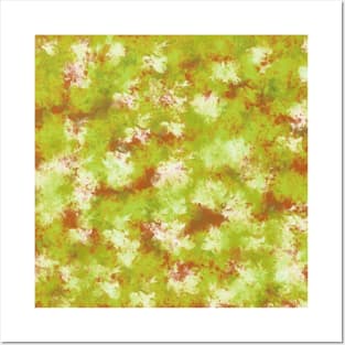 Sage Green and Maroon Floral Abstract Posters and Art